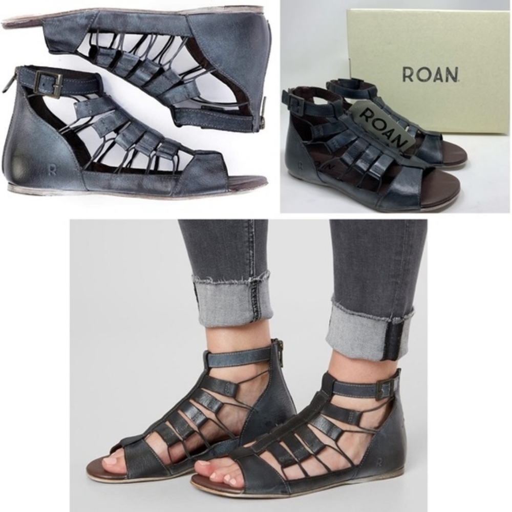 BED STU LEATHER STRAPPY SANDALS